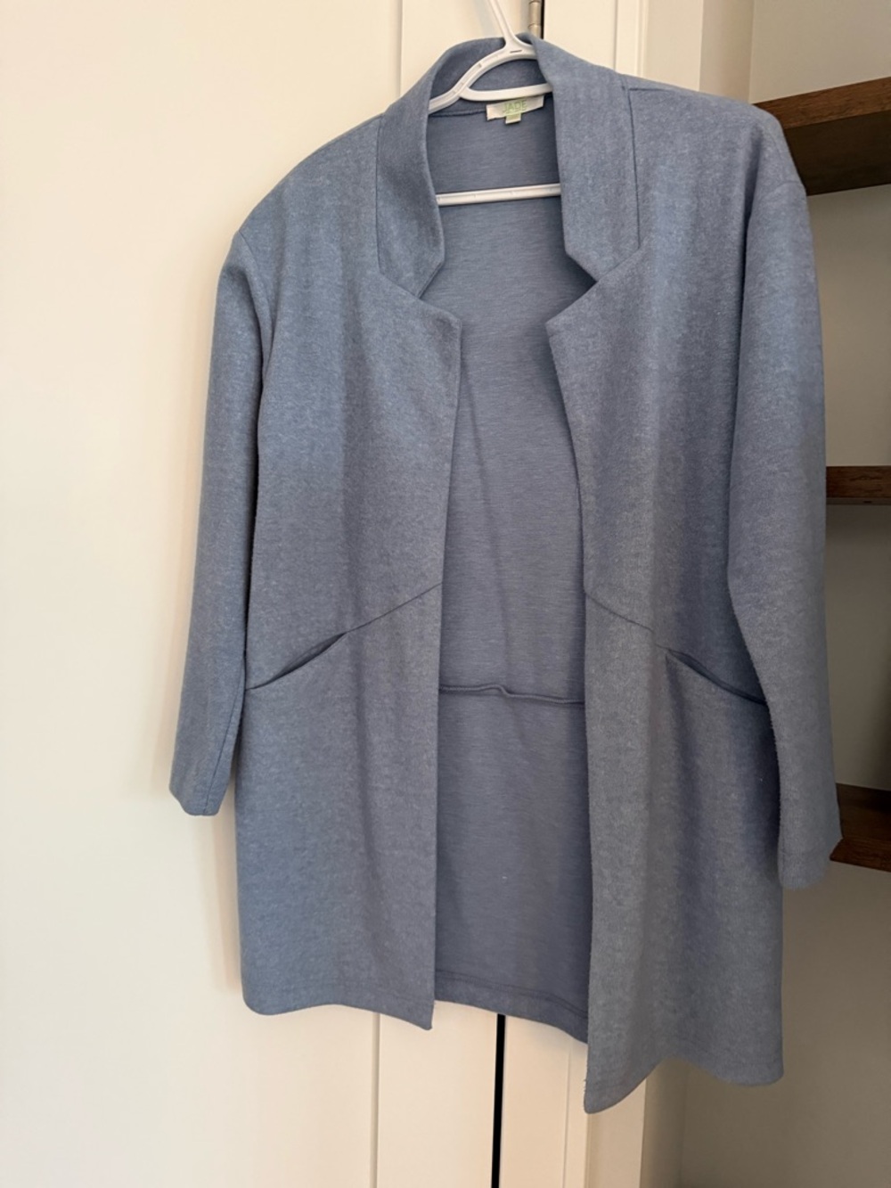 Open-Front Light Blue Women's Cardigan Sweater